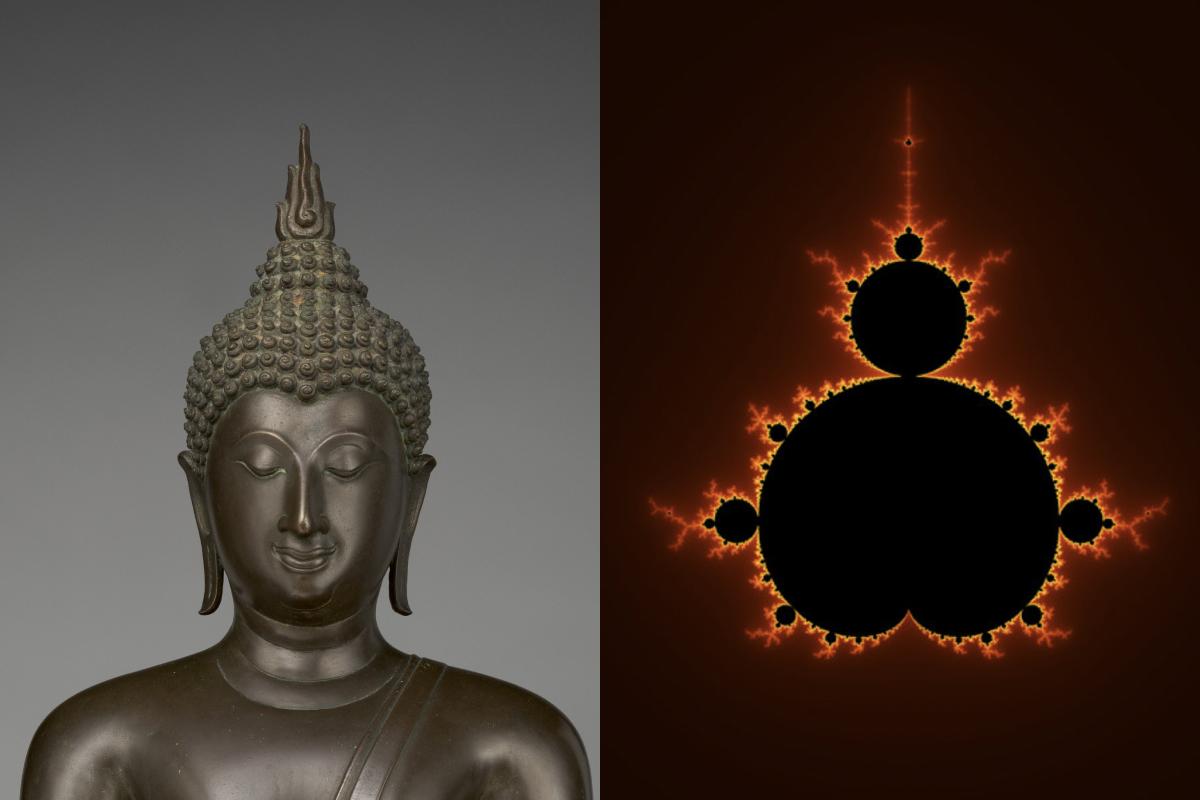 Buddha and the Mandelbrot set (Wikimedia)